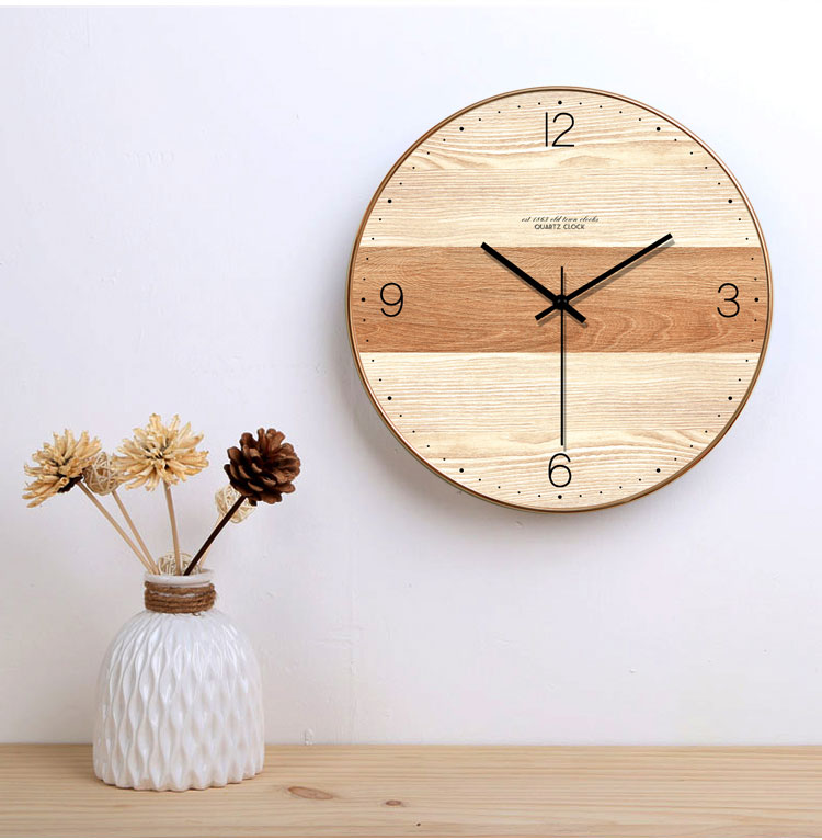 Dual-Tone wooden wall clock – Style 4, 40 cm