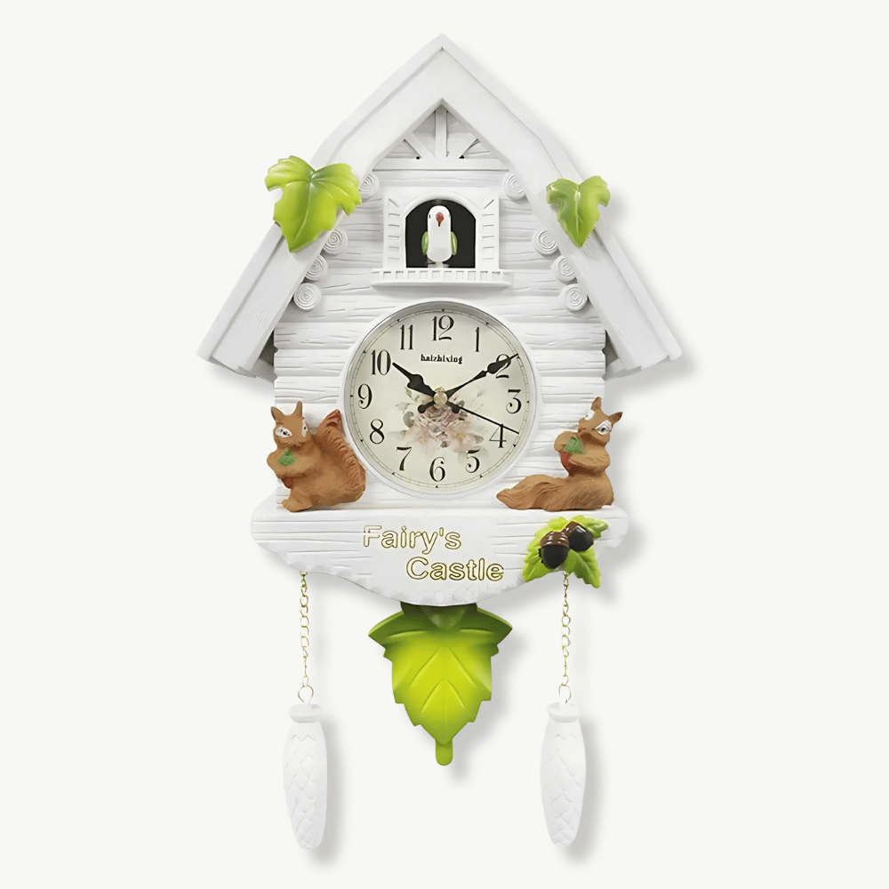 White Cuckoo Wall Clock – Fleurs