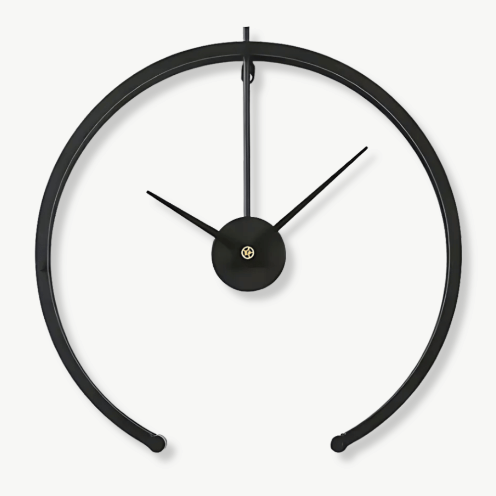 Open Circle Wall Clock – Black