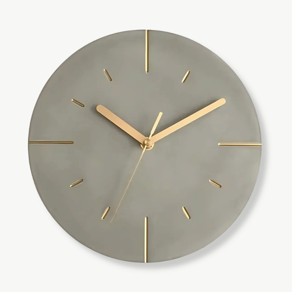 Cement Effect Wall Clock – Grey Light