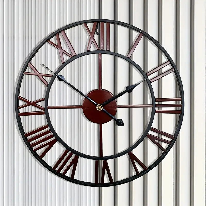 Red Copper Industrial Wall Clock – view 3