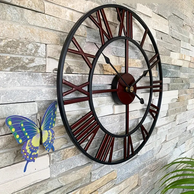 Red Copper Industrial Wall Clock – view 4