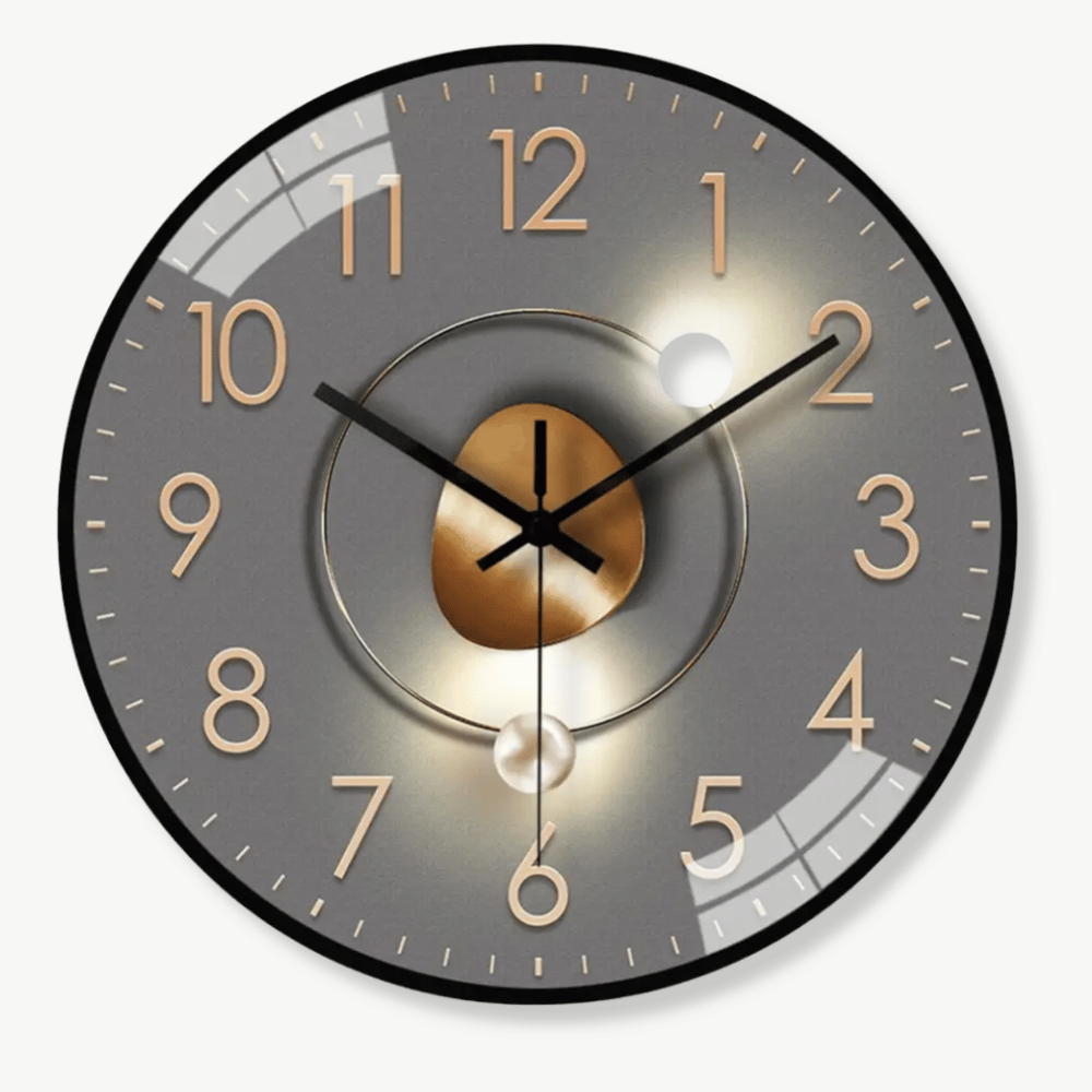 Light and Shadow Wall Clock – Style 1 Dial Black 20 cm