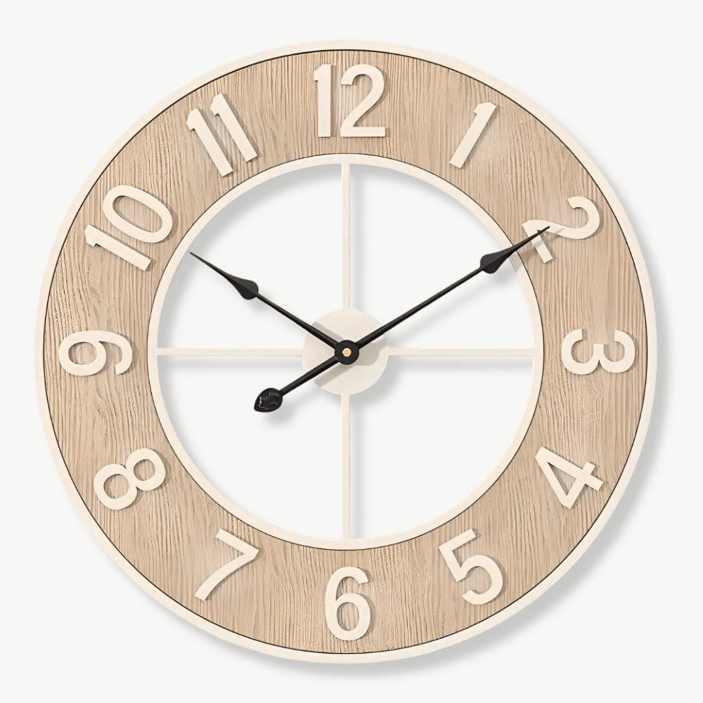 Scandinavian Natural Wood Wall Clock – Standard