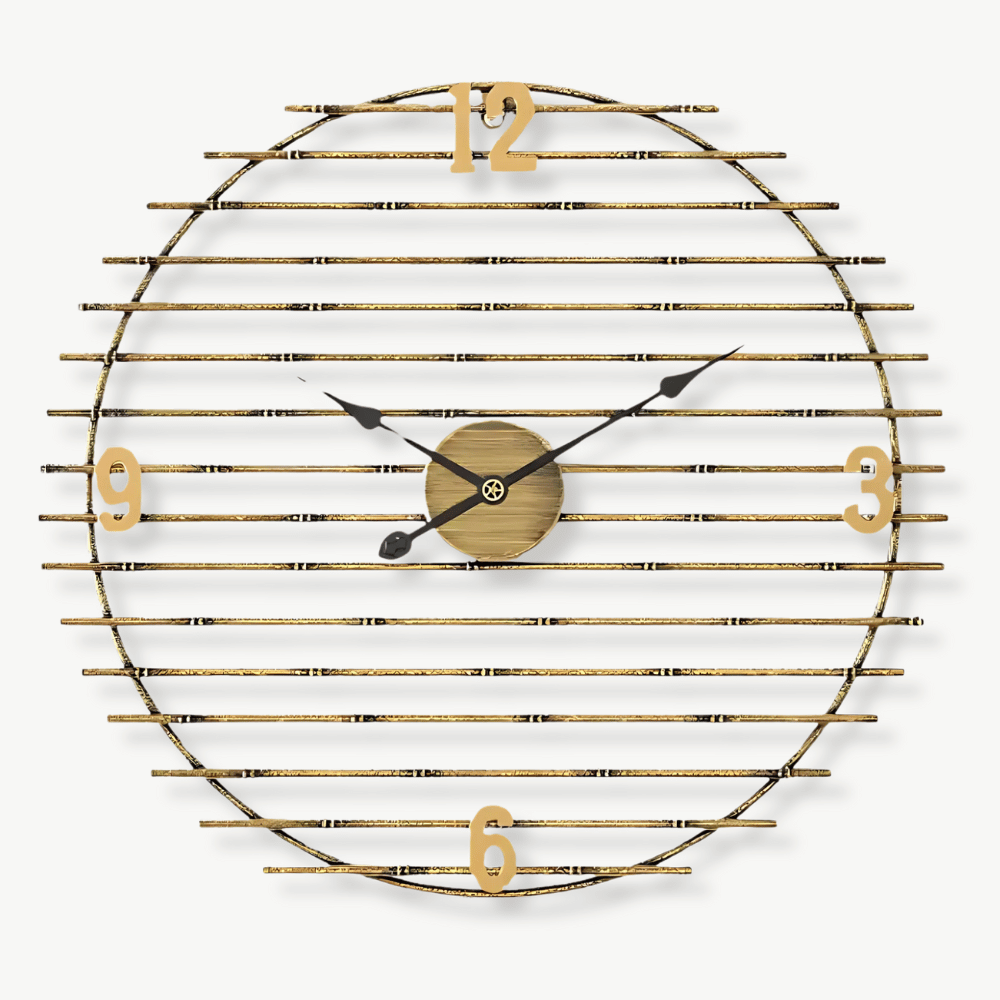 Golden Metal Wall Clock – Standard