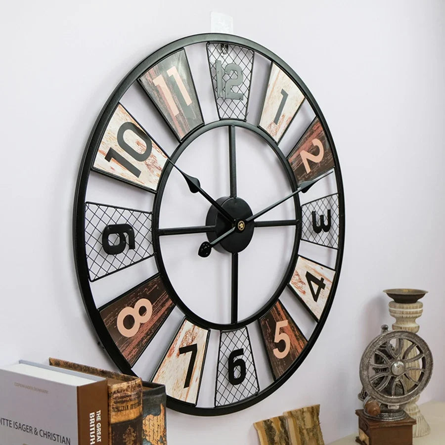 Eclectic Metal Wall Clock for UK interiors