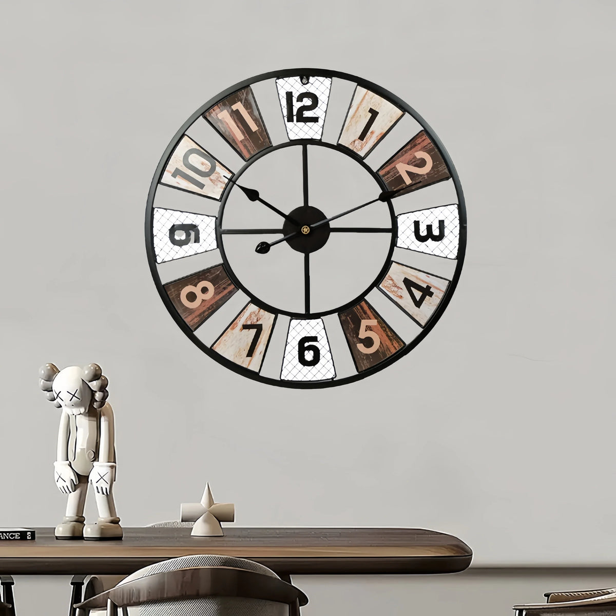 Eclectic Metal Wall Clock for UK interiors