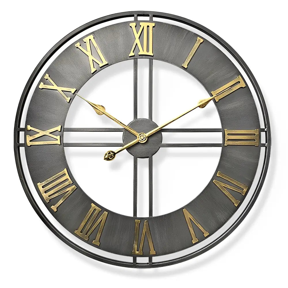 Aged Metal Loft Deco Wall Clock – view 6