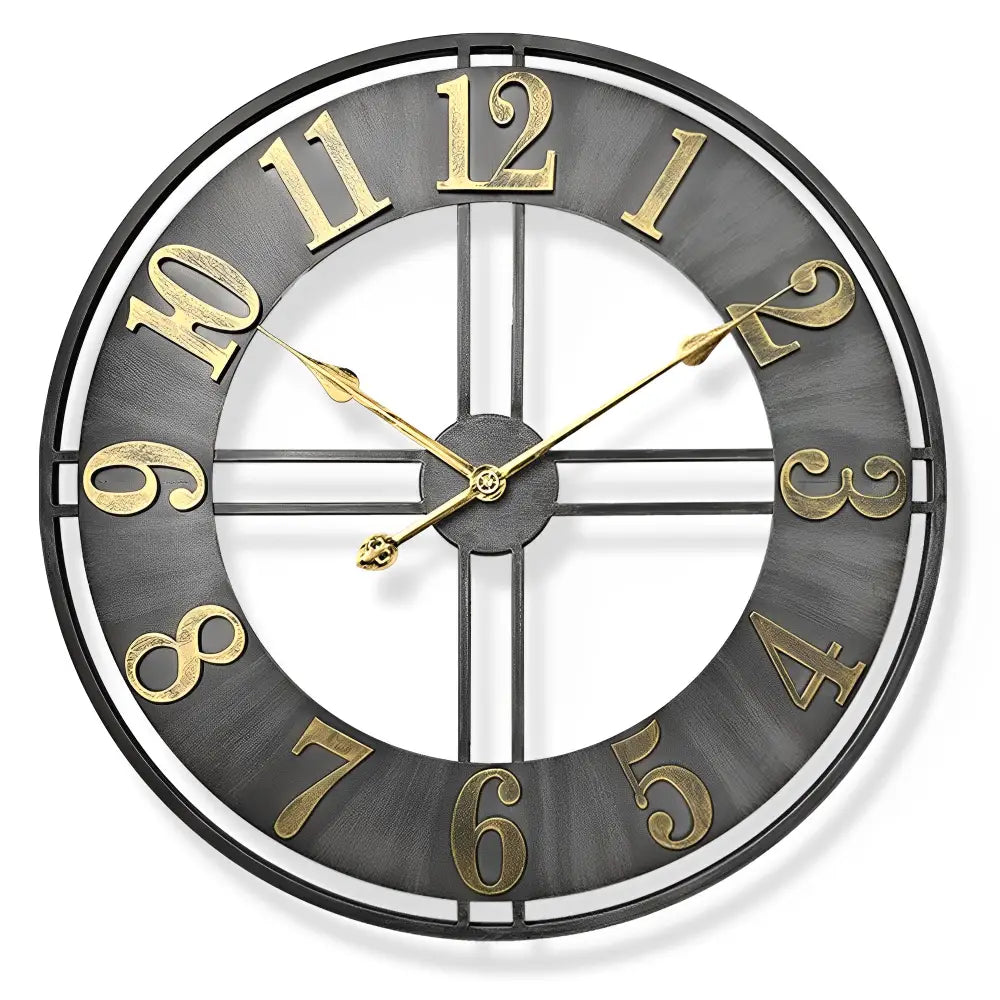 Aged Metal Loft Deco Wall Clock – view 7
