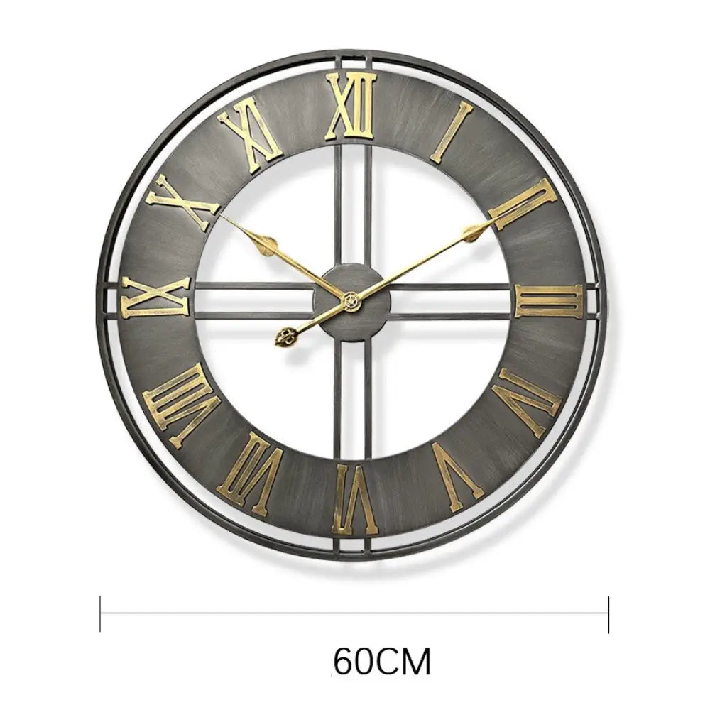 Aged Metal Loft Deco Wall Clock – view 8