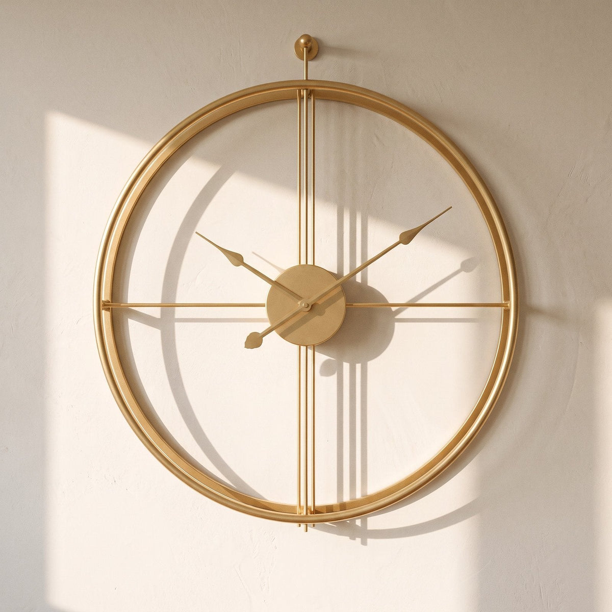 Airy Gold Circle Wall Clock – product view 2