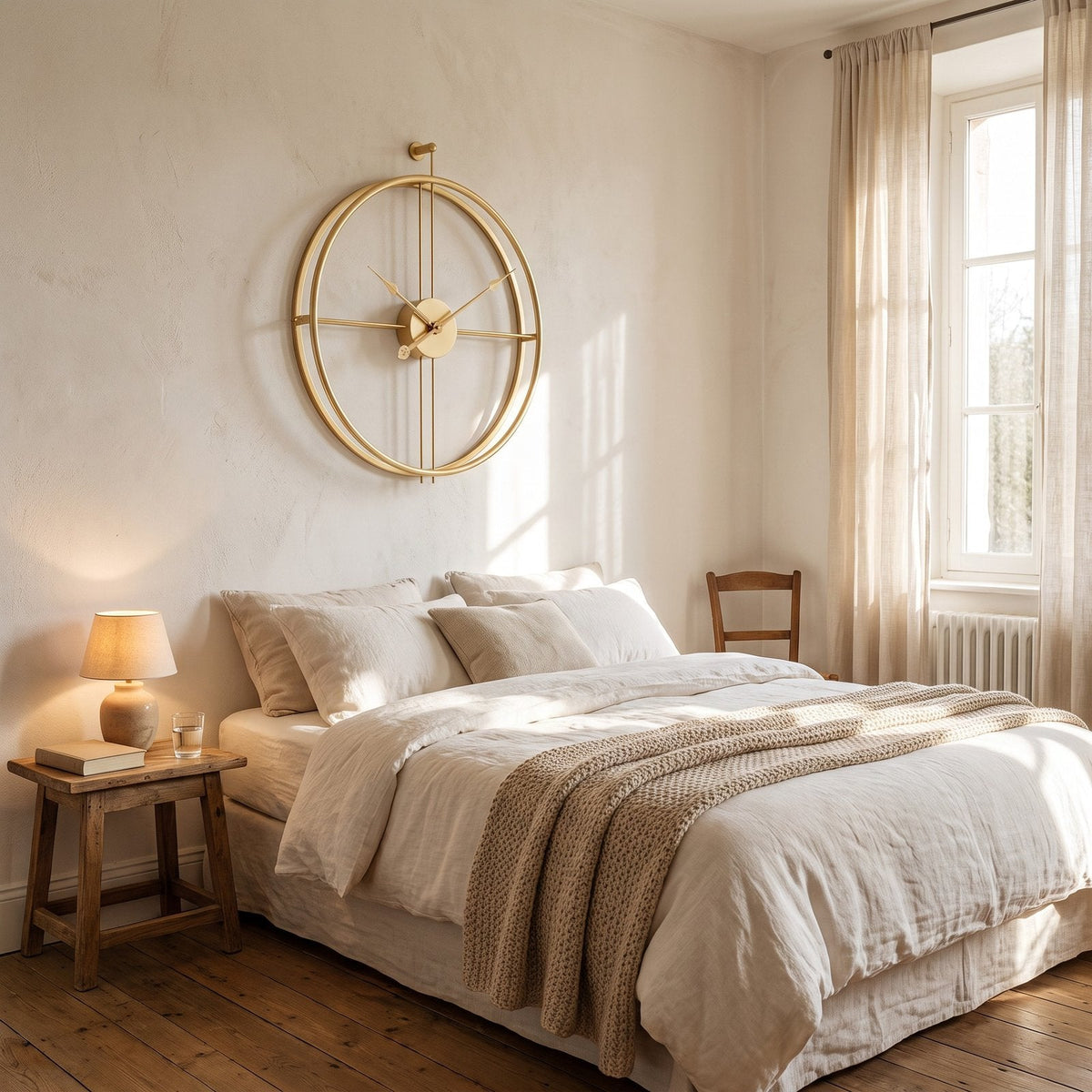 Airy Gold Circle Wall Clock – product view 8