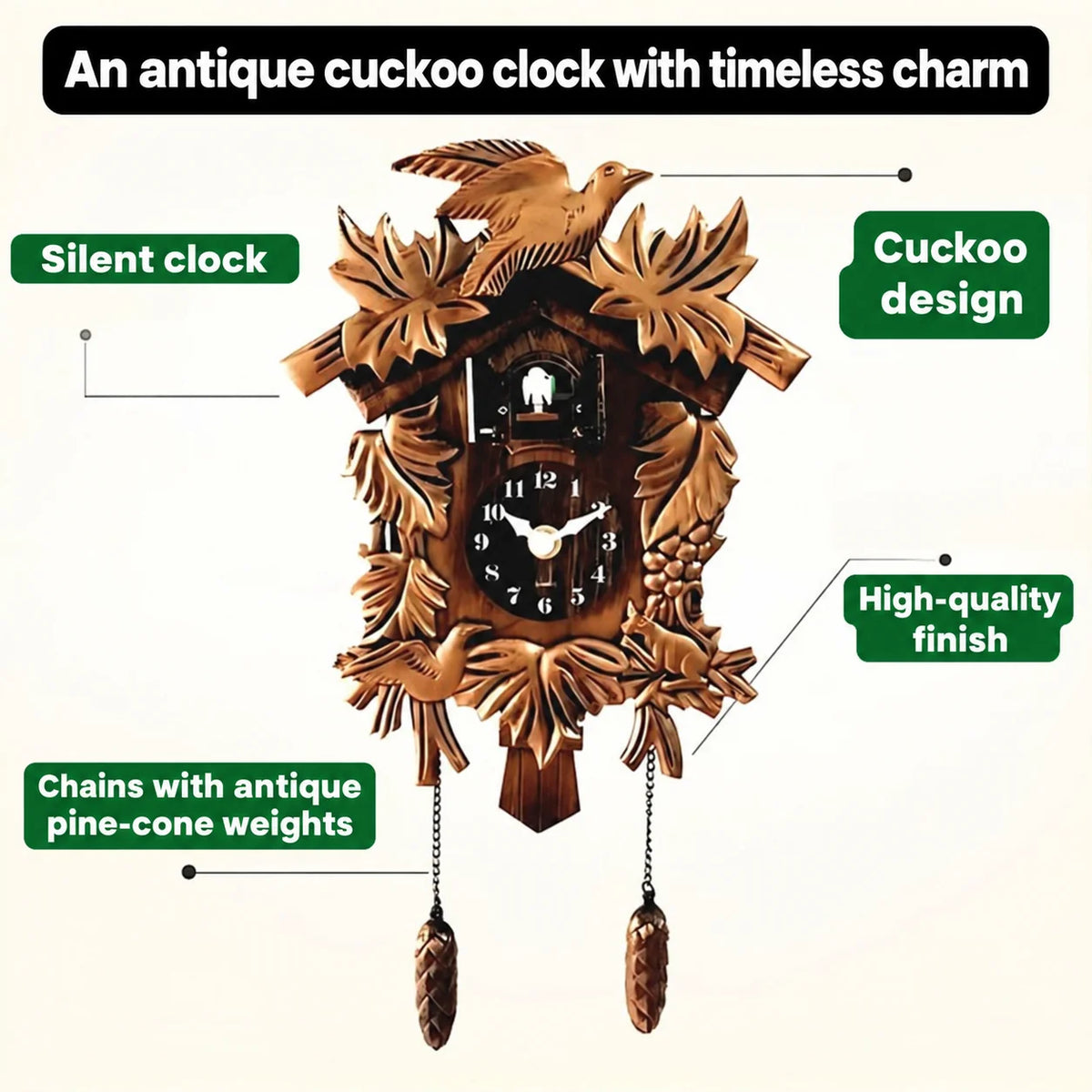 Antique Cuckoo Wall Clock – image 8