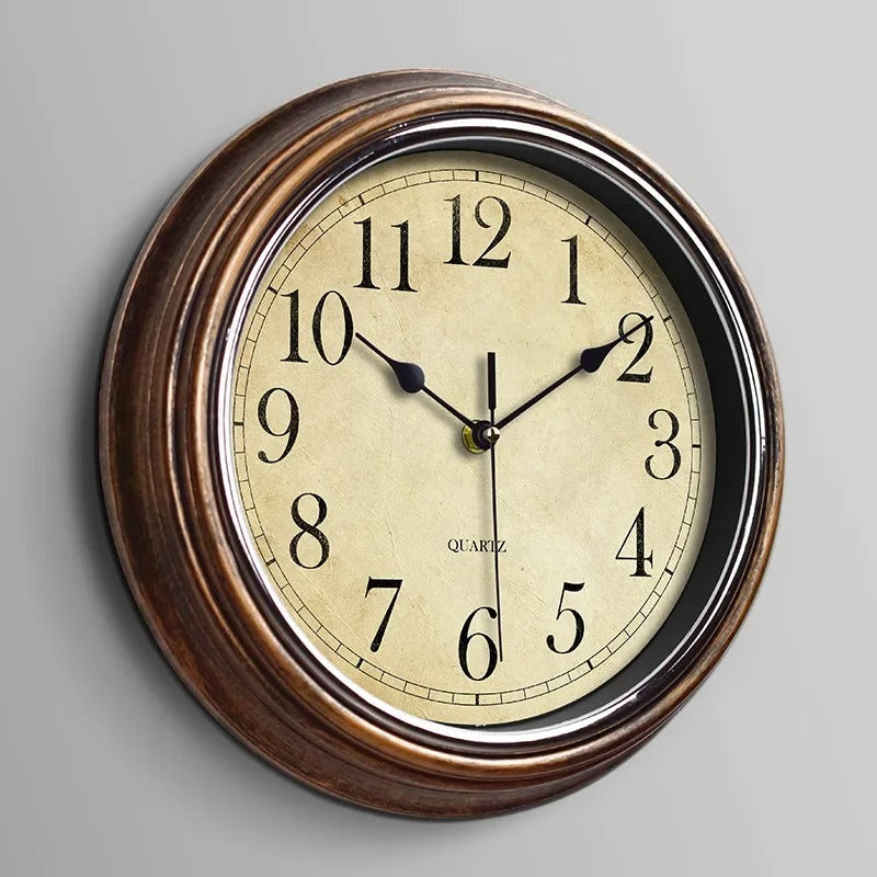 Antique-Style Aged Wood Wall Clock – product image