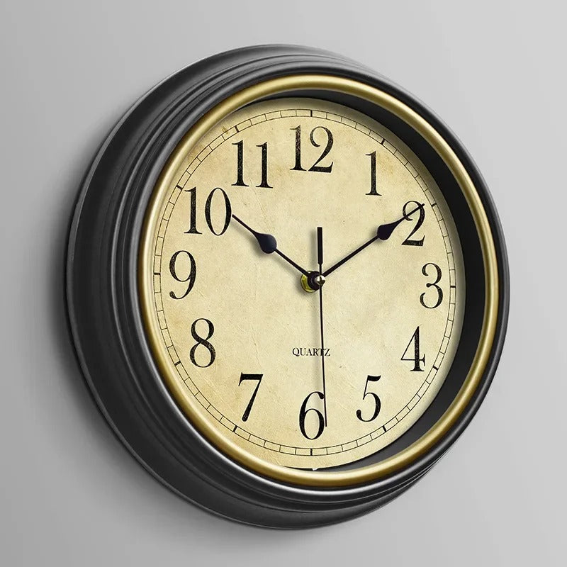Antique-Style Aged Wood Wall Clock – product view 3