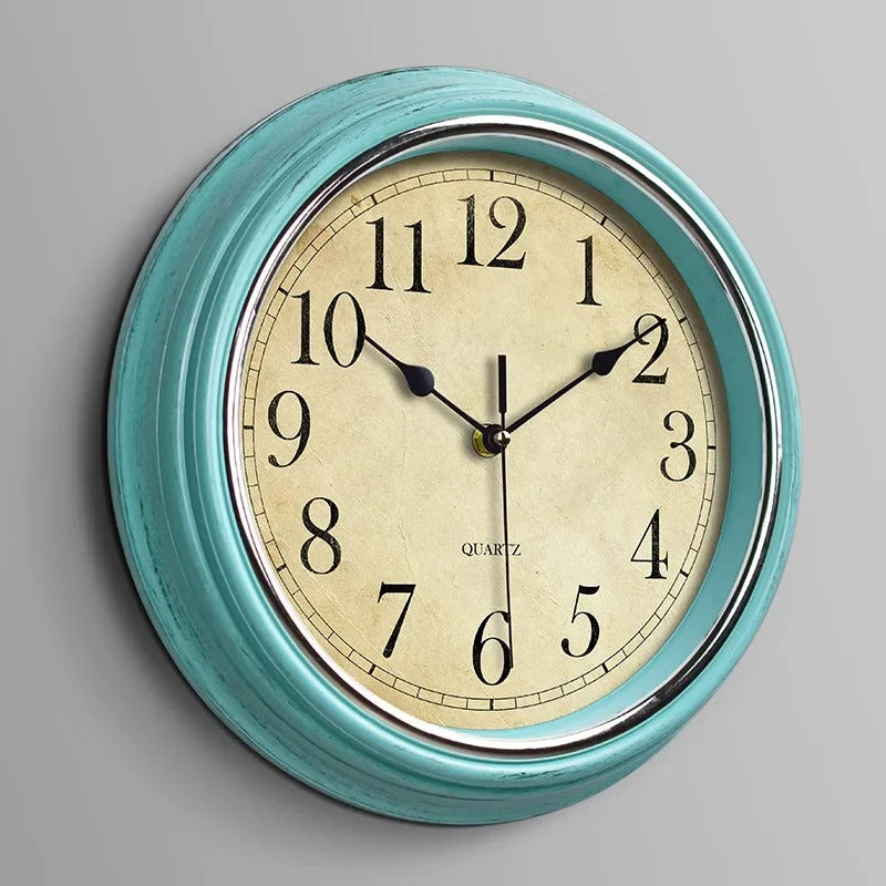 Antique-Style Aged Wood Wall Clock – product view 6