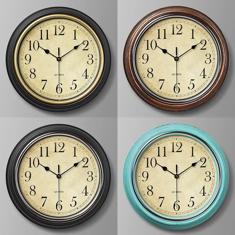 Antique-Style Aged Wood Wall Clock – product view 7