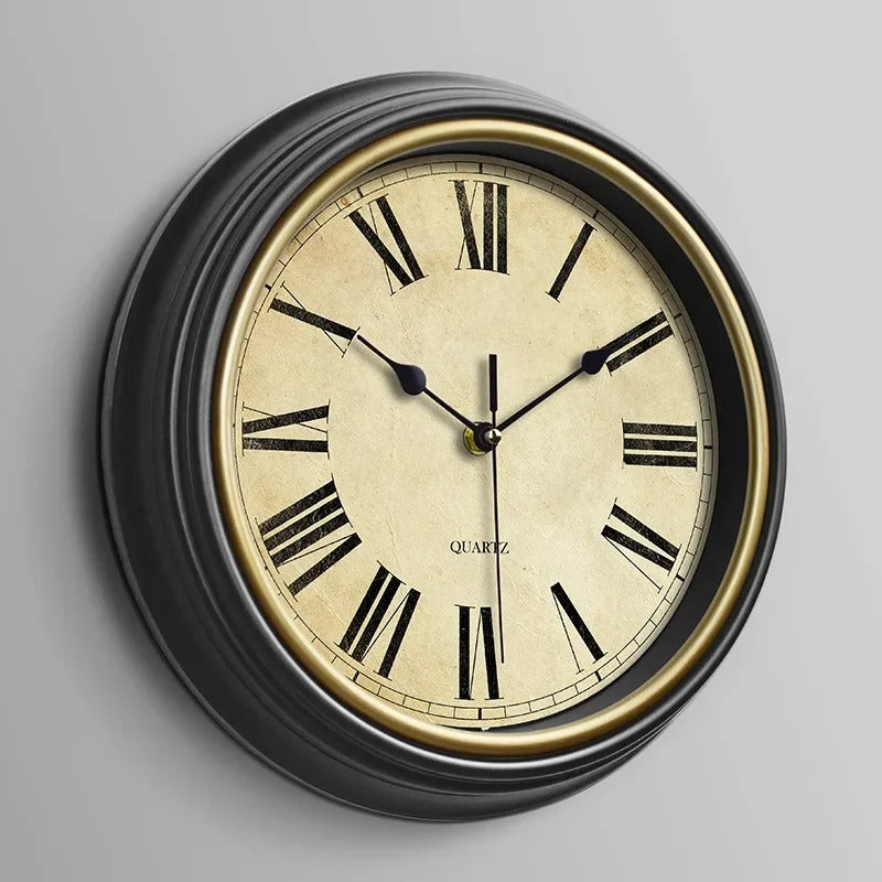 Antique-Style Aged Wood Wall Clock – product view 8