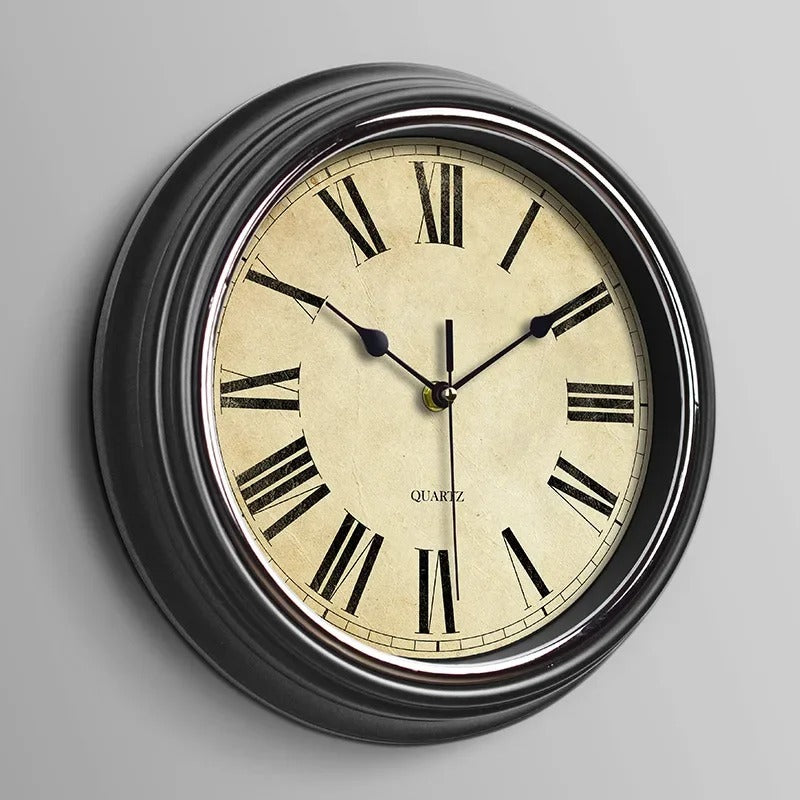 Antique-Style Aged Wood Wall Clock – product view 9