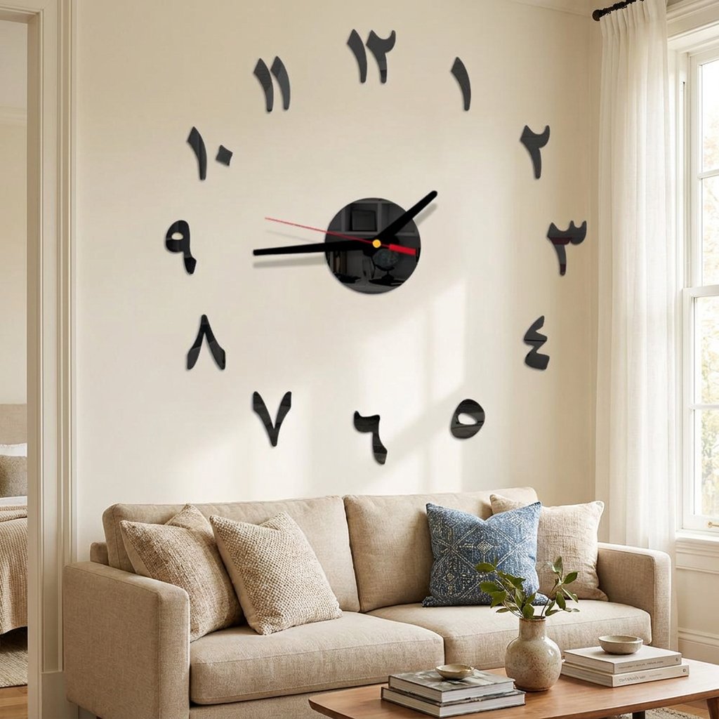 Arabic Numbers Wall Clock – product view 2