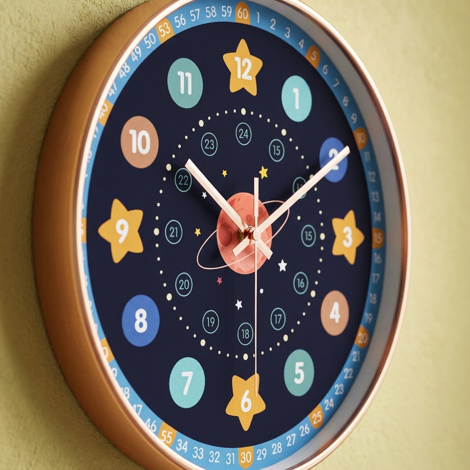 Astronomy Children's Wall Clock – product view 4