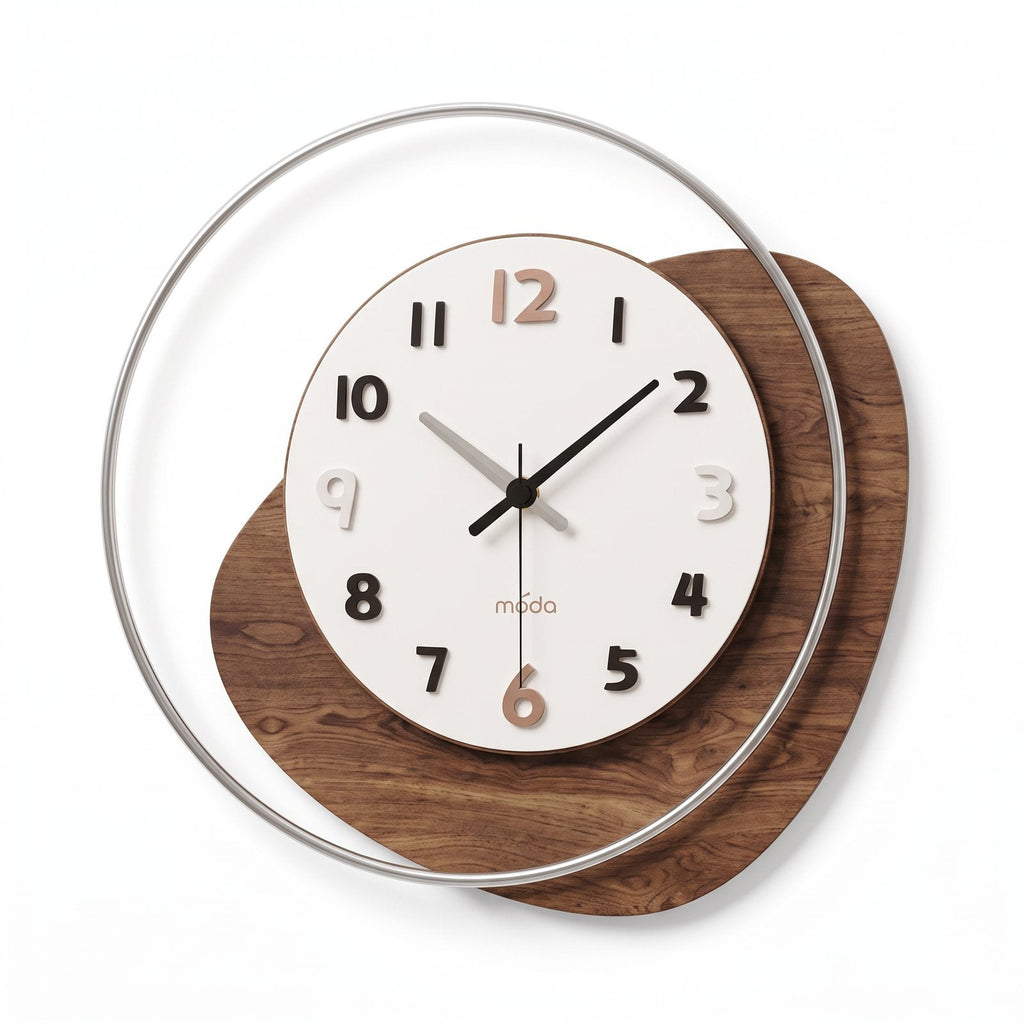 Asymmetrical Wooden Wall Clock – product view 5