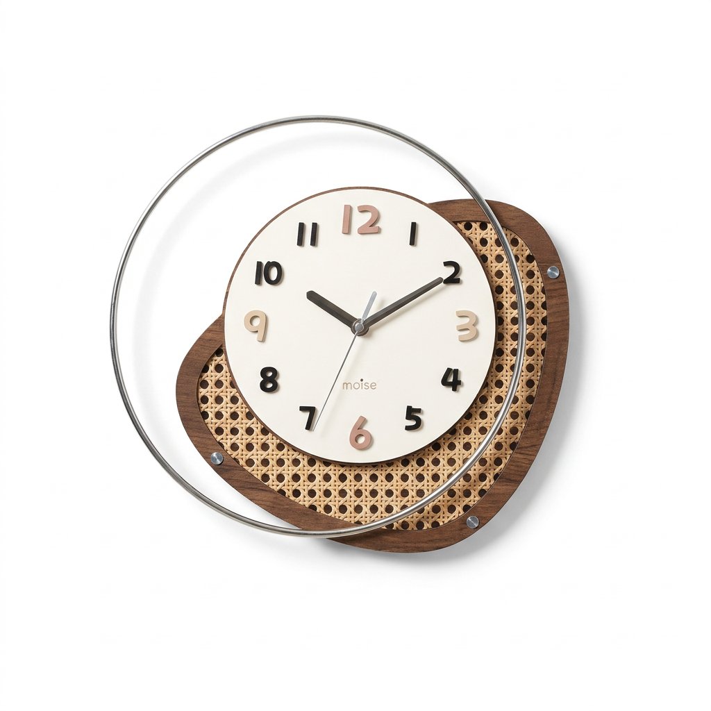 Asymmetrical Wooden Wall Clock – product view 6