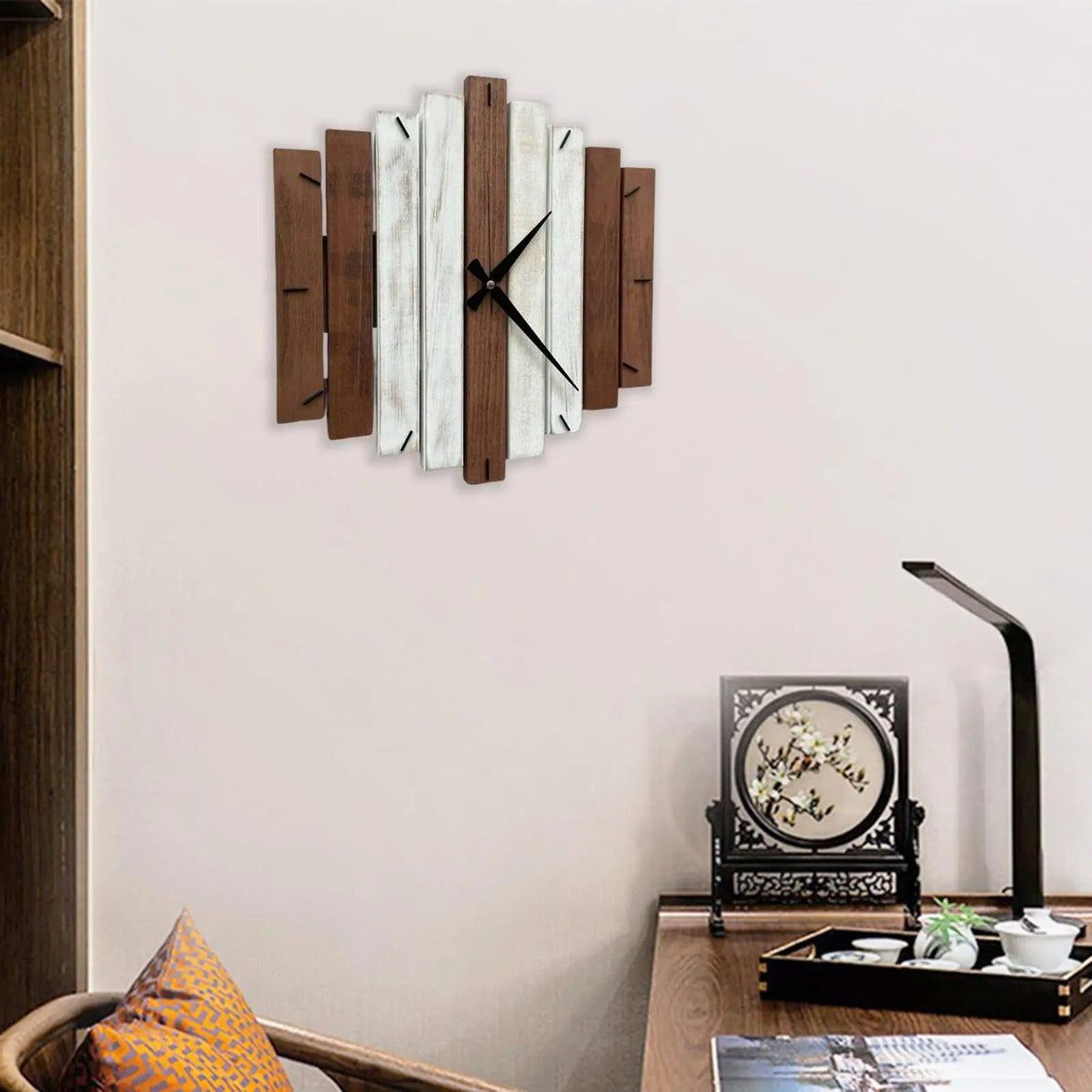 Asymmetrical Zen Wall Clock – product view 4