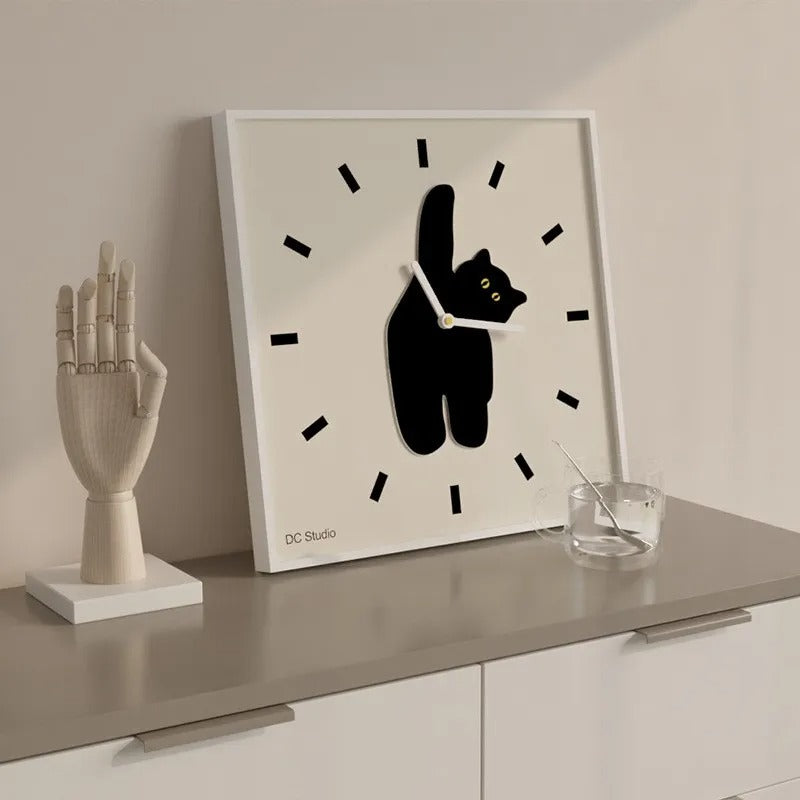 Black Cat Wall Clock – product view 2