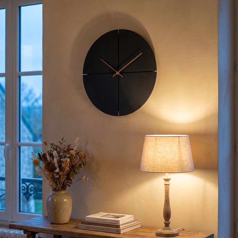 Black Circle Wall Clock – product view 4