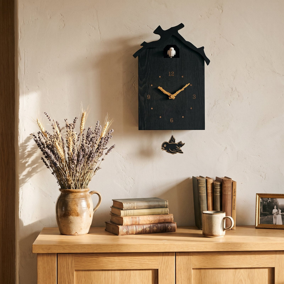 Black Cuckoo Wall Clock – product image