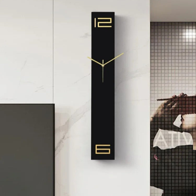 Black Rectangular Wall Clock – product image