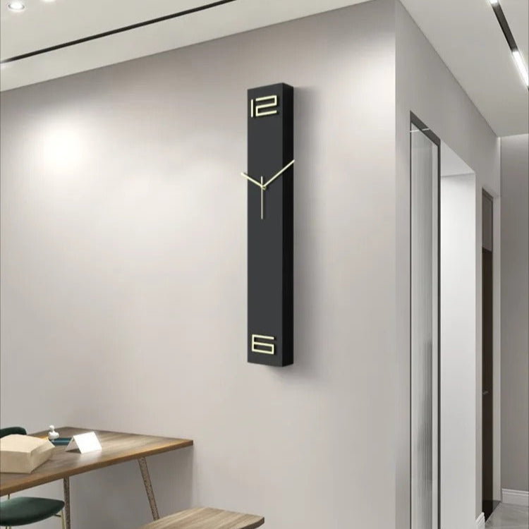 Black Rectangular Wall Clock – product view 3