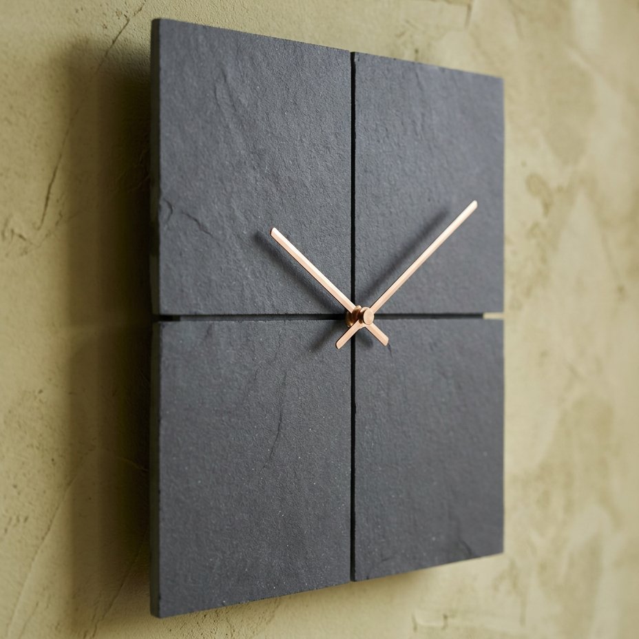 Black Square Wall Clock – product view 3