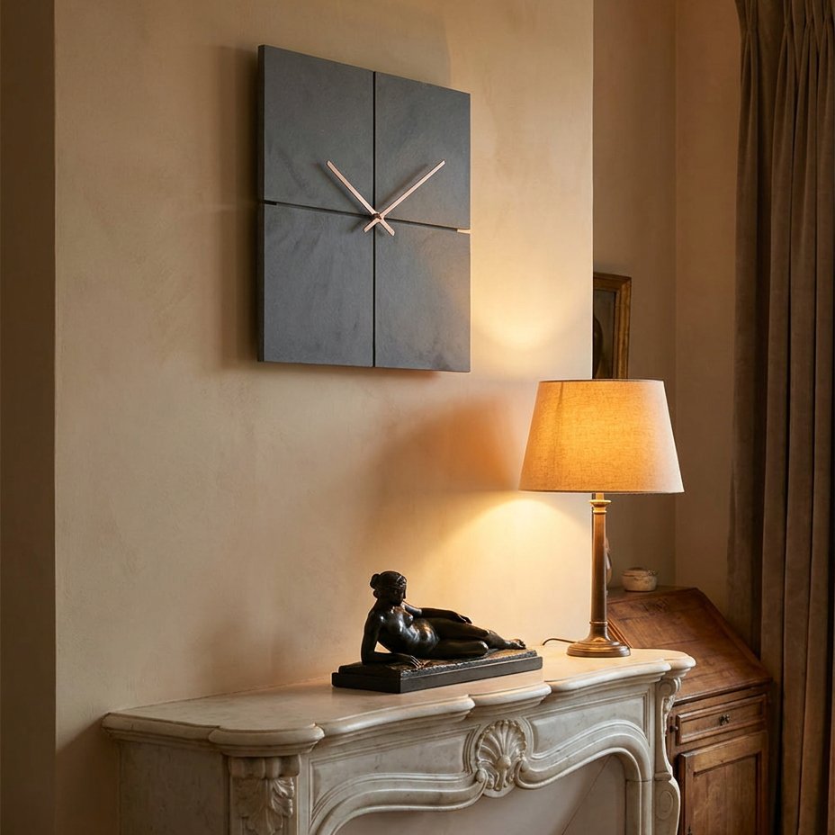 Black Square Wall Clock – product view 4
