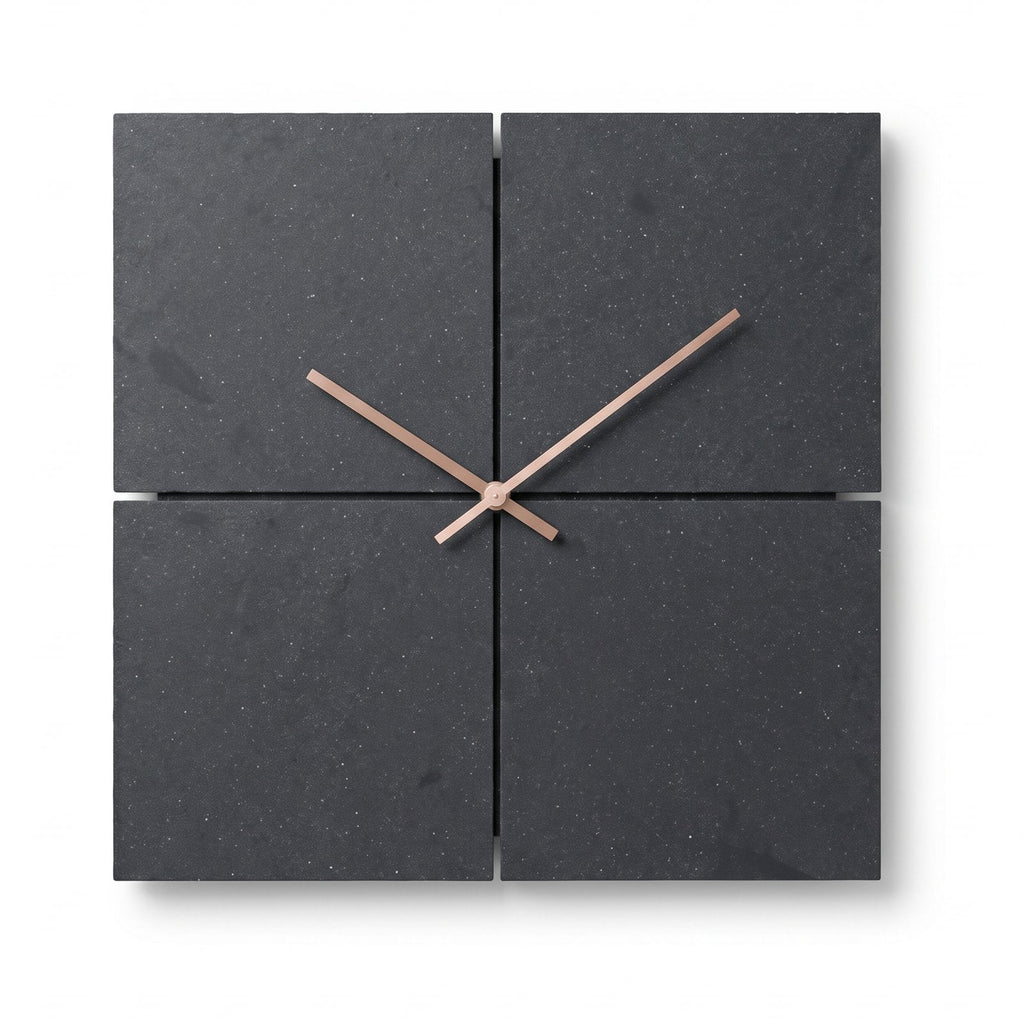 Black Square Wall Clock – product view 5