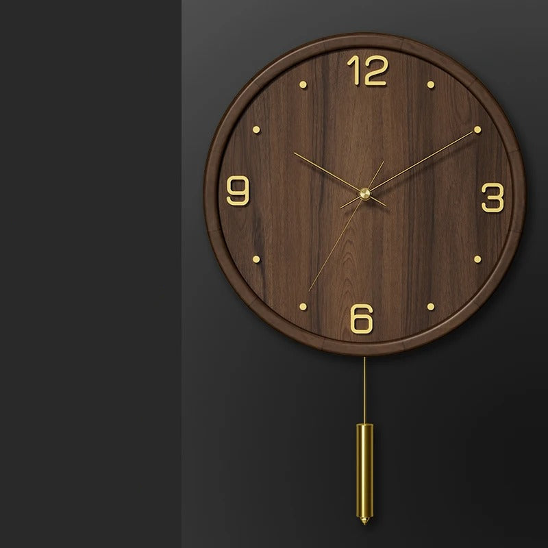 Brown Pendulum Wall Clock – product view 2
