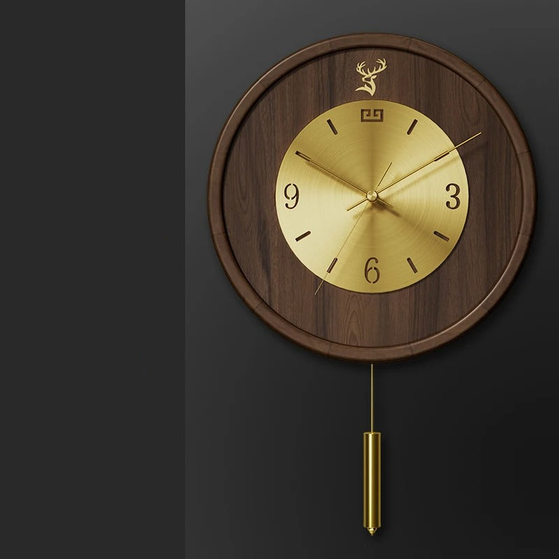 Brown Pendulum Wall Clock – product view 5