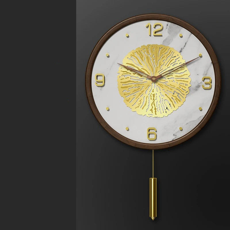 Brown Pendulum Wall Clock – product view 9