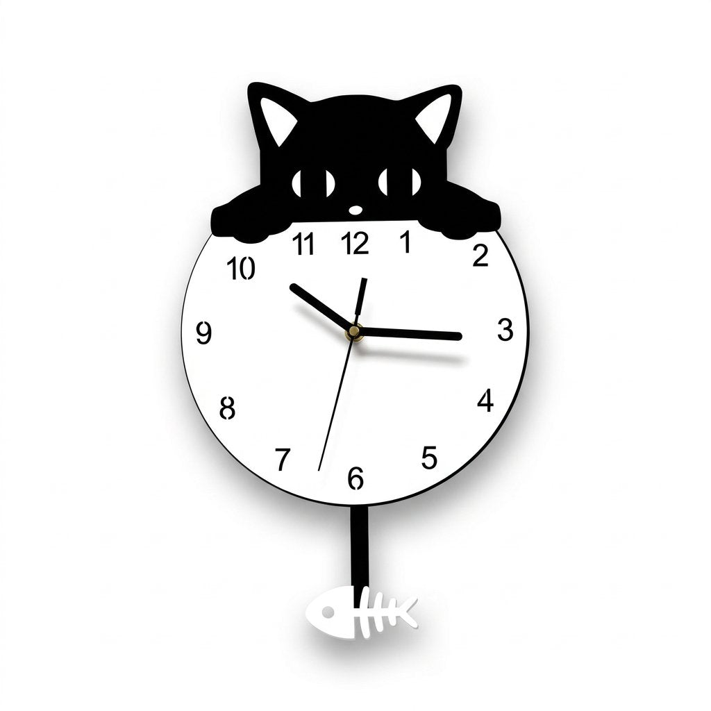 Cat Pendulum Wall Clock – product view 5