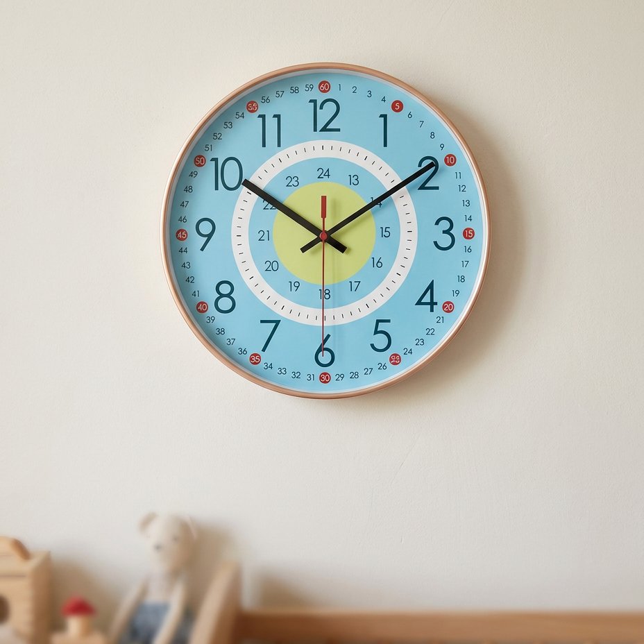 Children's Learning Time Wall Clock – product image