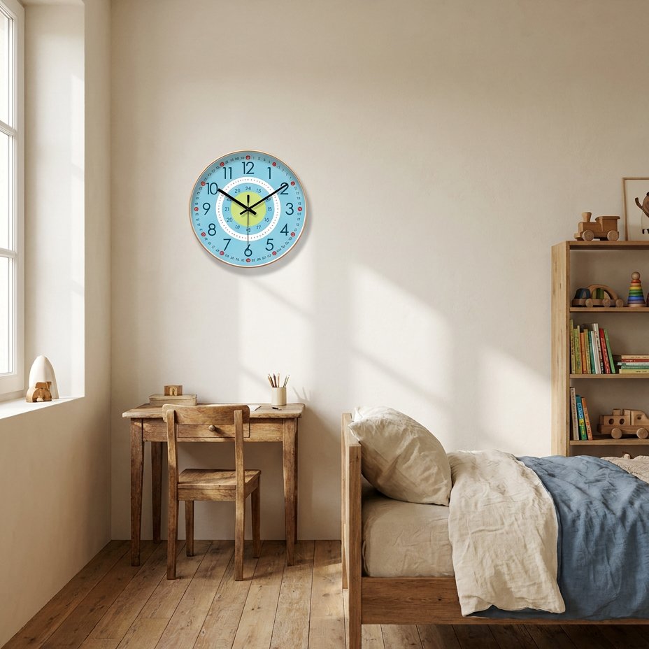 Children's Learning Time Wall Clock – product view 2