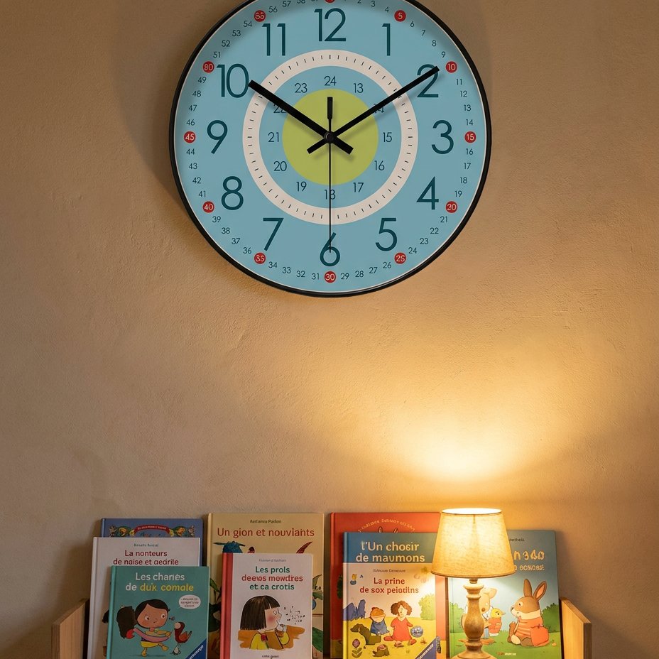 Children's Learning Time Wall Clock – product view 4