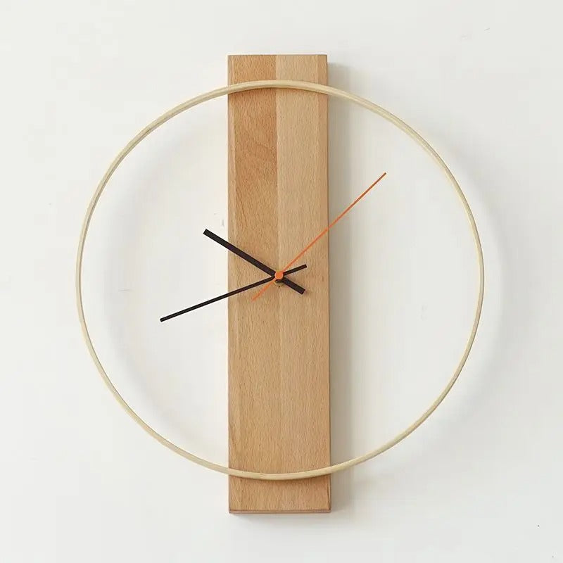 Clean Design Minimalist Wooden Wall Clock – product view 2