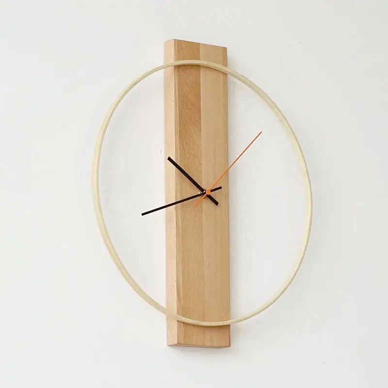 Clean Design Minimalist Wooden Wall Clock – product view 3