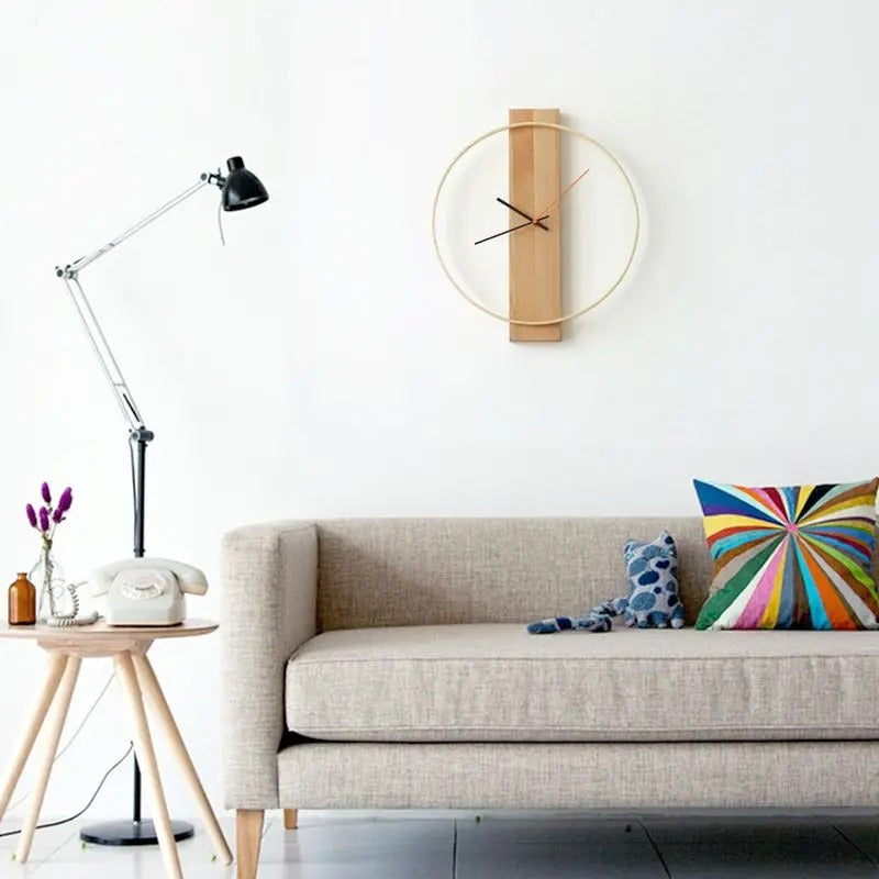 Clean Design Minimalist Wooden Wall Clock – product view 4