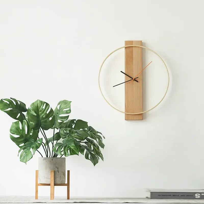 Clean Design Minimalist Wooden Wall Clock – product view 5