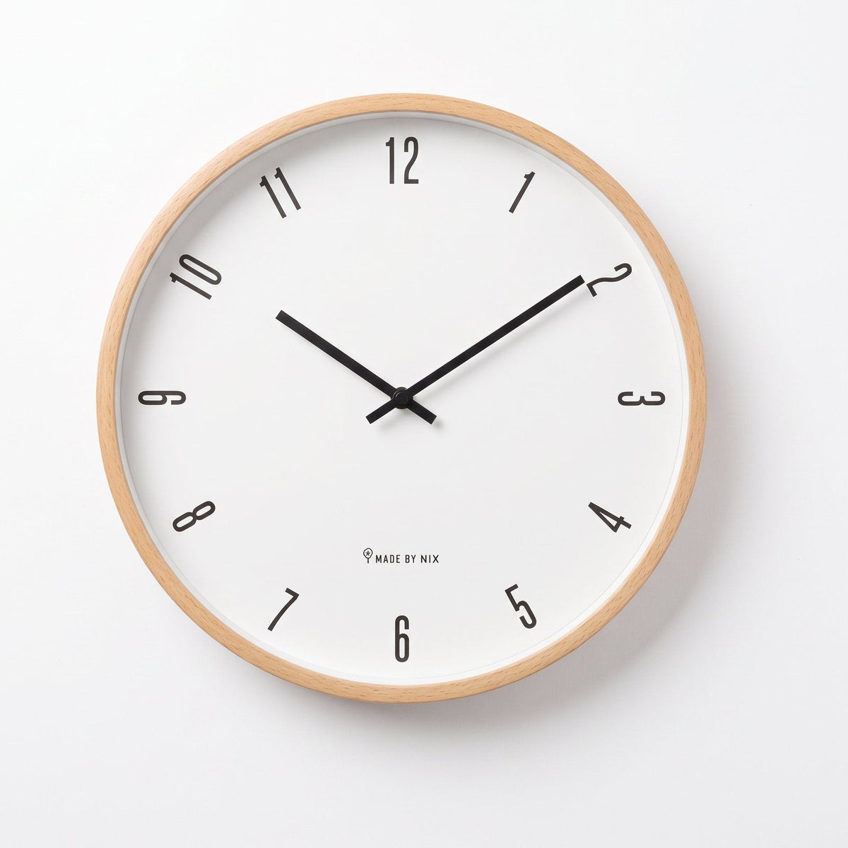 Clean-Line Natural Wood Wall Clock – product view 5