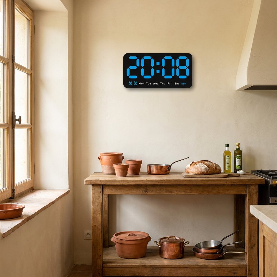 Clear Display Digital LED Wall Clock – product view 2