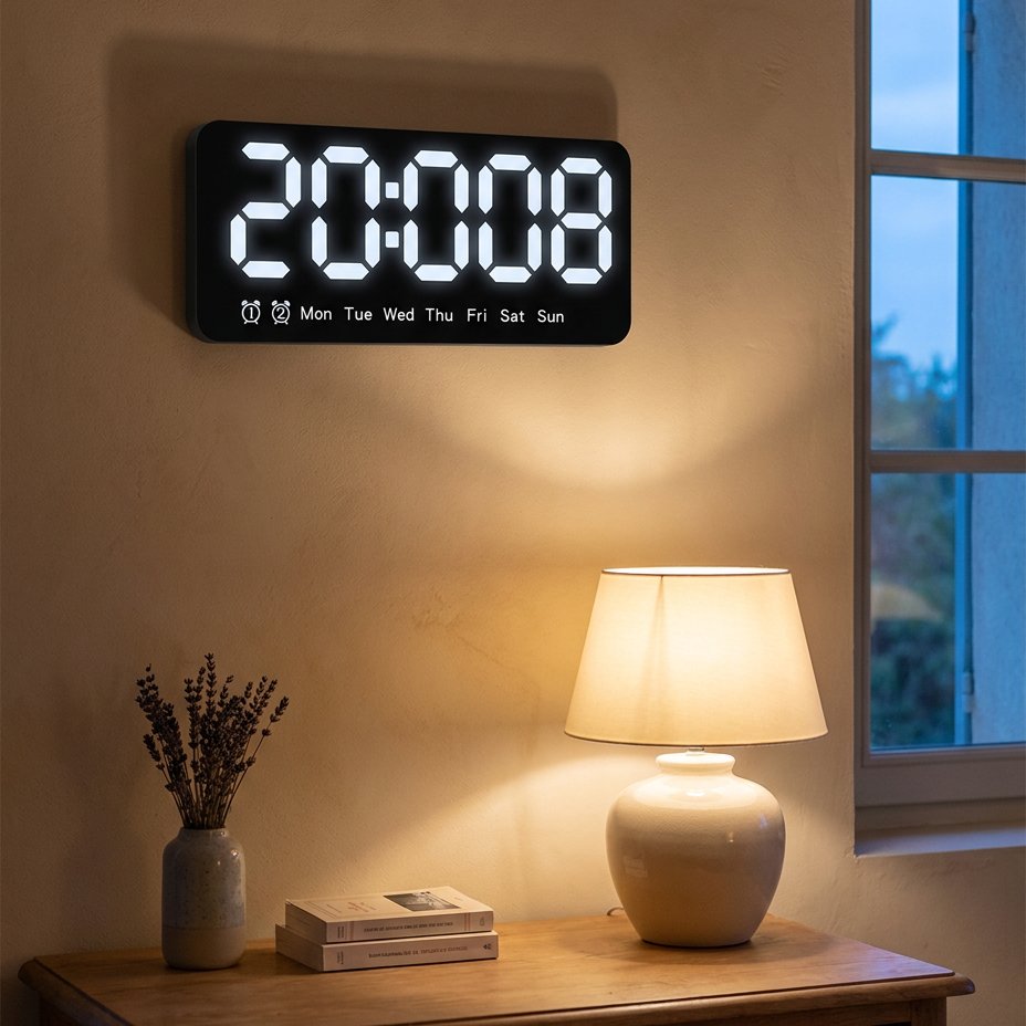 Clear Display Digital LED Wall Clock – product view 4
